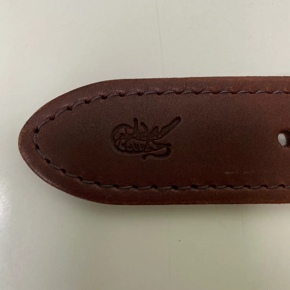 The Belted Cow‎ Co. Crawfish Print Belt Men's 42 Brass Buckle Preppy Nautical